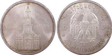 1934-A 5 Mk Potsdam with Date J-356 MS64