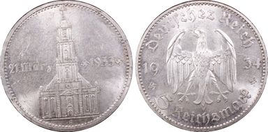 1934-G 5 Mk Potsdam w/Date J-356 MS63