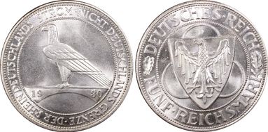 1930-D 5 Mk Rhineland J-346 MS65