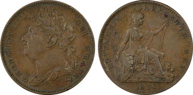 1826 1/4D S-3822 Large Head AU50BN