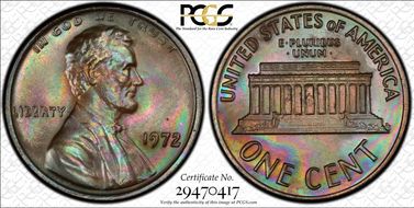 1972 1C Doubled Die Obverse MS66BN