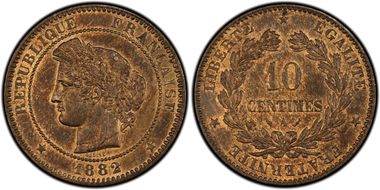 1882-A 10C Gad-265a F-135 MS64RB