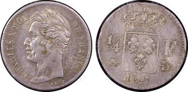 1827-D 1/4 Fr Gad-353 AU58