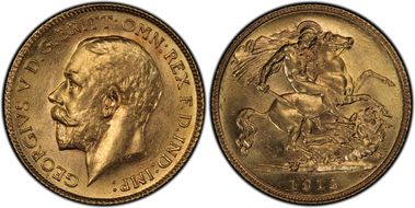 1915-P 1/2 Sov S-4008 MS63