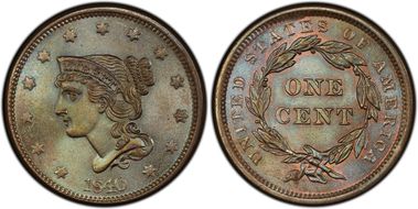 1840 1C Large Date MS66BN