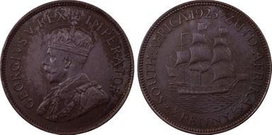 1923 1/2D Blackened  KM-13.1 PR63