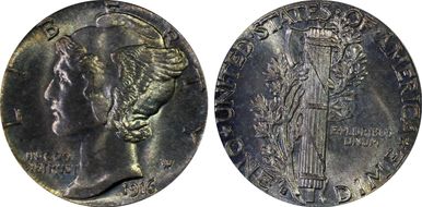 1916-S 10C Mercury MS65FB