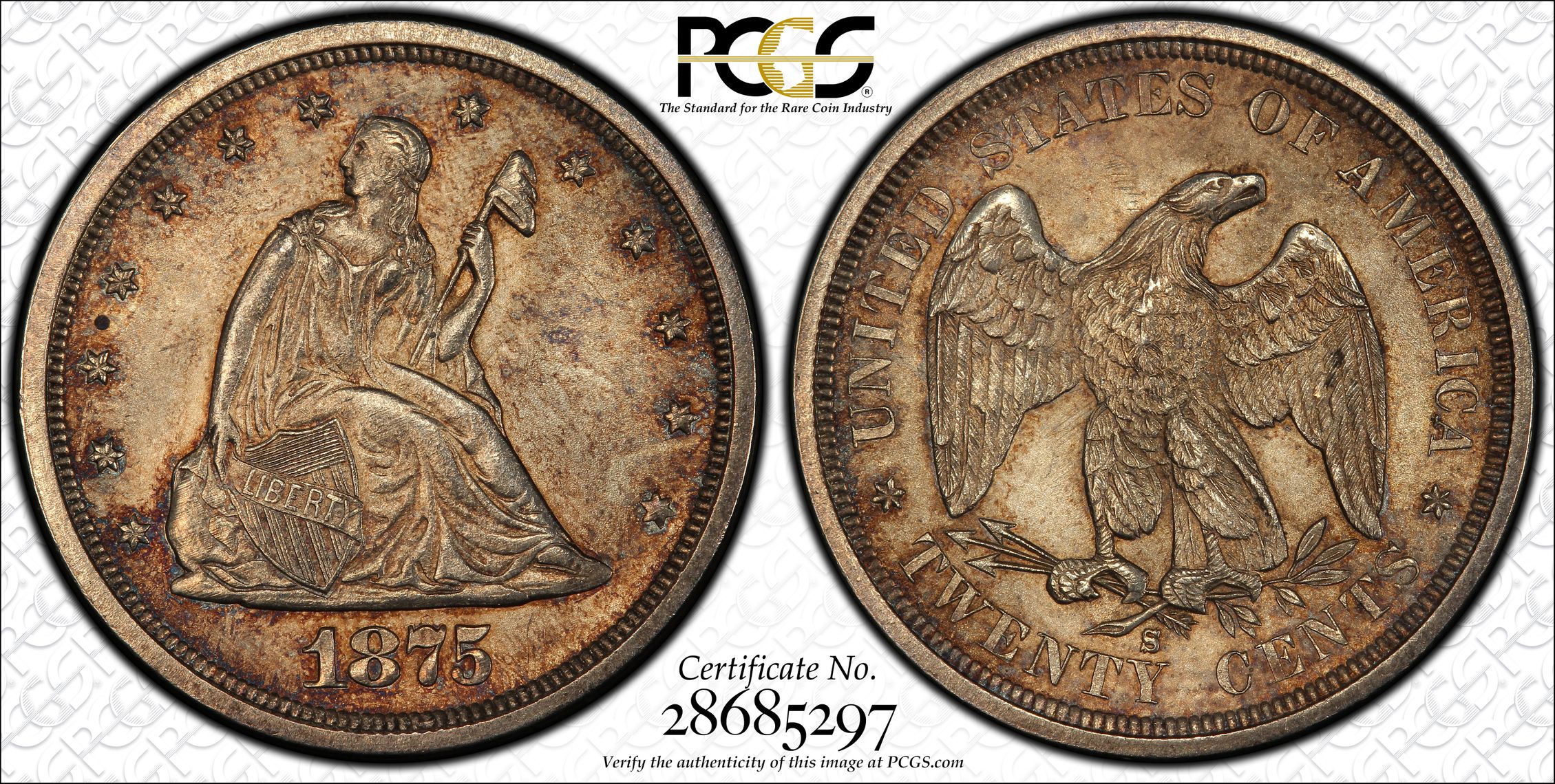 PCGS Certificate Verification Coin Details for Cert #28685297