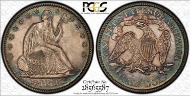 1873 50C Arrows MS63