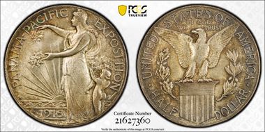 1915-S 50C Panama-Pacific MS65+