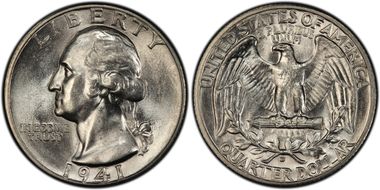 1941-D 25C DDR, FS-801 MS62