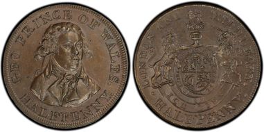 (c.1790) Tk 1/2D DH-953a Middlesex, National MS64BN