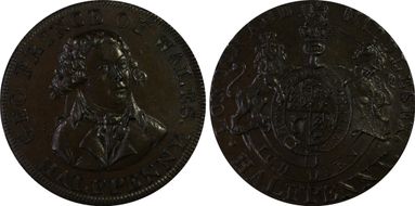 (c.1790) Tk 1/2D DH-953a Middlesex, National MS64BN