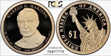 2014-S $1 Warren G. Harding PR70DCAM
