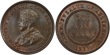 1931 1/2D KM-22 MS65+ BN