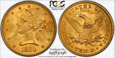 1880 $10 MS64