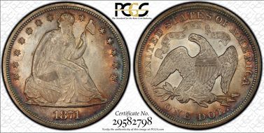 1871 $1 MS64