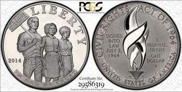 2014-P $1 Civil Rights Act of 1964 PR69DCAM
