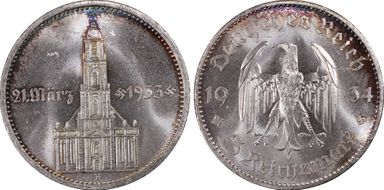 1934-A 5 Mk Potsdam with Date J-356 MS65