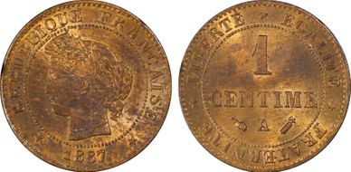 1887-A 1C Gad-88 F-104 MS64RB