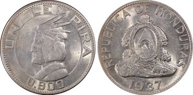 1937 Lempira AU58