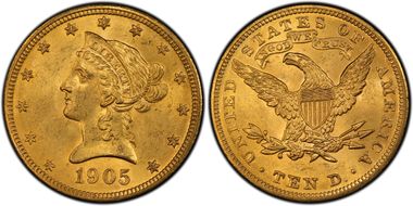 1905 $10 MS64