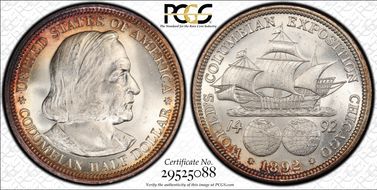 1892 50C Columbian MS66