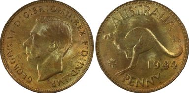 1944 Y. (p) 1D MS64+ RB