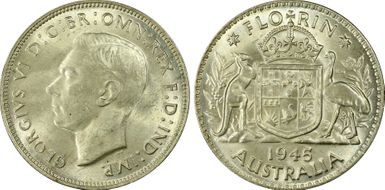1945(m) Florin KM-40  Ag MS64