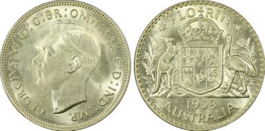 1938(m) Florin KM-40  Ag MS64