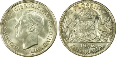 1942-S Florin KM-40  Ag MS64