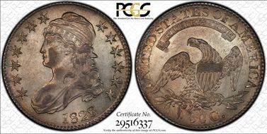 1828 50C O-121a AU58