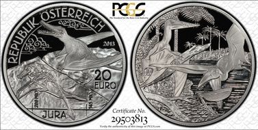 2013 € 20 Jurassic Period PR69DCAM