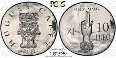 2012 € 10 Hugues Capet PR68