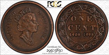 1998 1C 90th Anniv. Matte PR63BN