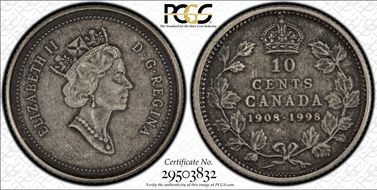 1998 10C 90th Anniv. Matte PR63