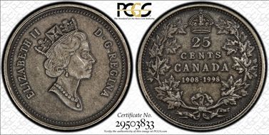 1998 25C 90th Anniv. Matte PR62