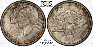 1936 50C Arkansas MS67+