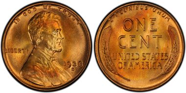 1938-D 1C MS67+ RD
