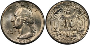 1943-D 25C MS67+