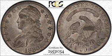 1833 50C O-107 MS63