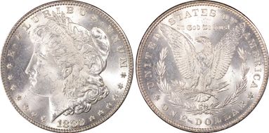 1882 $1 MS64