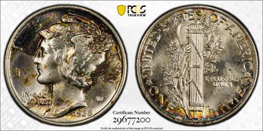 1938 10C MS67+ FB