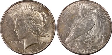 1934-D $1 VAM 3, DDO, Medium D AU55