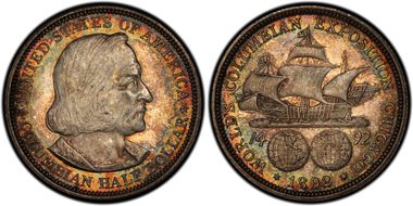 1892 50C Columbian MS64