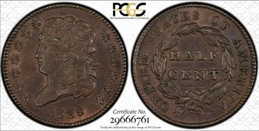 1828 1/2C 13 Stars AU58BN
