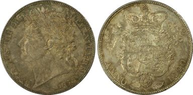 1820 1/2 Cr S-3807 George IV MS64
