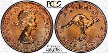 1963 Y. (p) 1/2D PR67RD