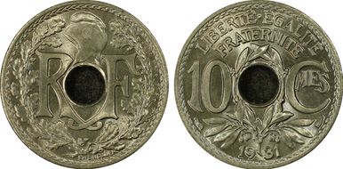 1931 10C Gad-286 F-138 MS68