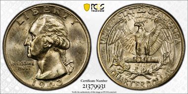 1943 25C DDO, FS-103 MS63